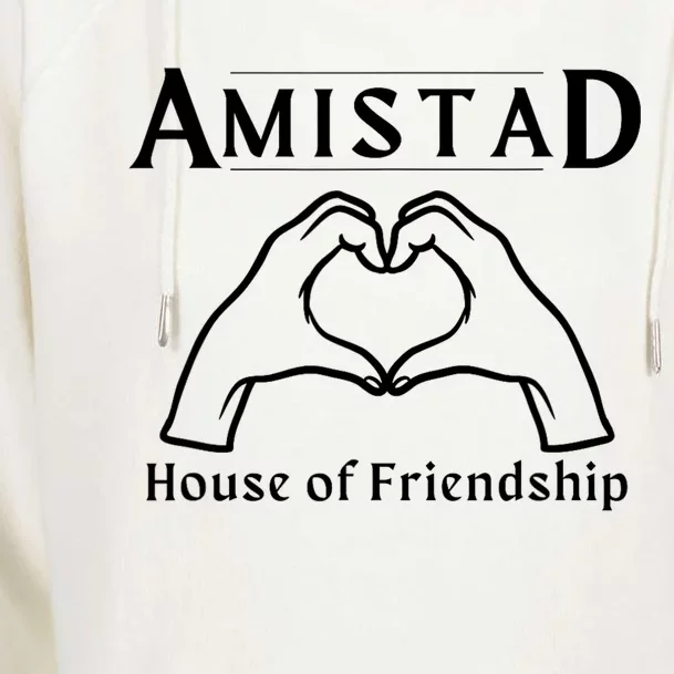 Amistad House Of Friendship Rca Friendly School Spirit Womens Funnel Neck Pullover Hood