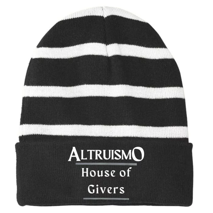 Altruismo House Of Givers Rca Givers School Spirit Black Striped Beanie with Solid Band