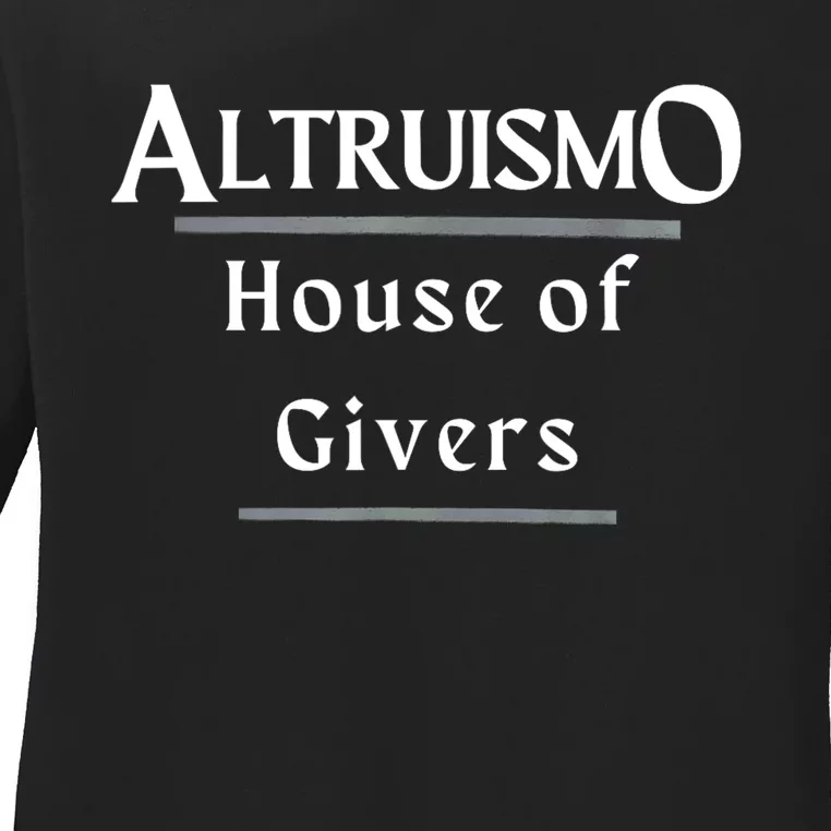 Altruismo House Of Givers Rca Givers School Spirit Black Ladies Long Sleeve Shirt