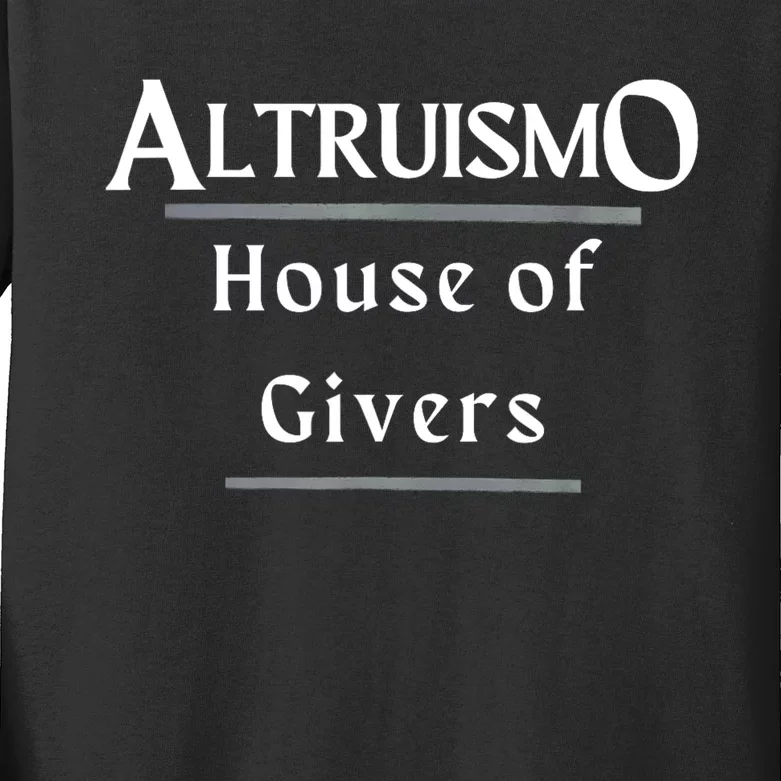 Altruismo House Of Givers Rca Givers School Spirit Black Kids Long Sleeve Shirt