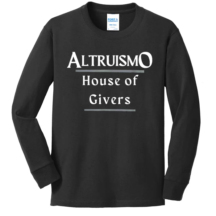 Altruismo House Of Givers Rca Givers School Spirit Black Kids Long Sleeve Shirt