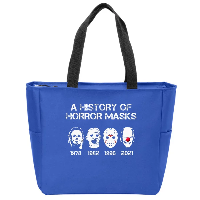 A History Of Horror Masks Halloween Funny Costume AntiBiden Zip Tote Bag