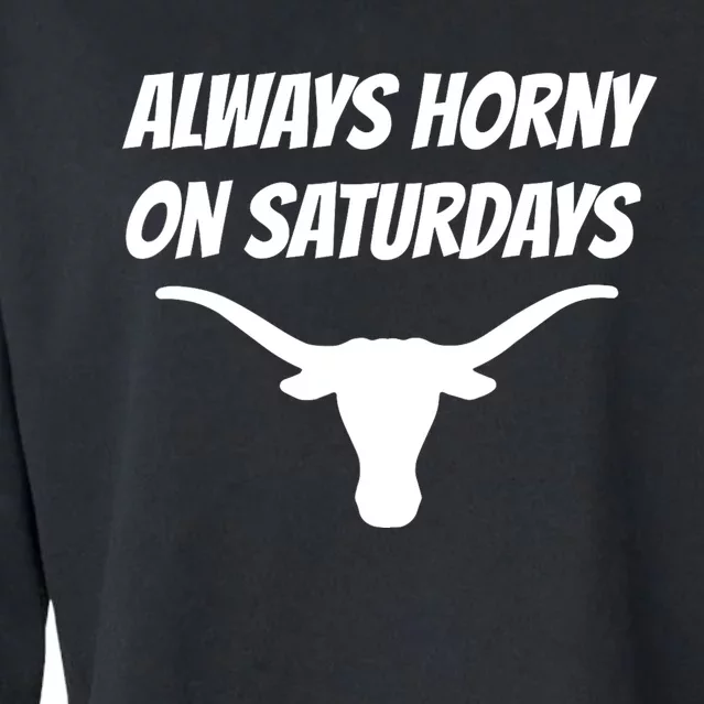 Always Horny On Saturdays Cropped Pullover Crew