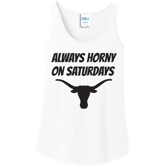 Always Horny On Saturdays Ladies Essential Tank