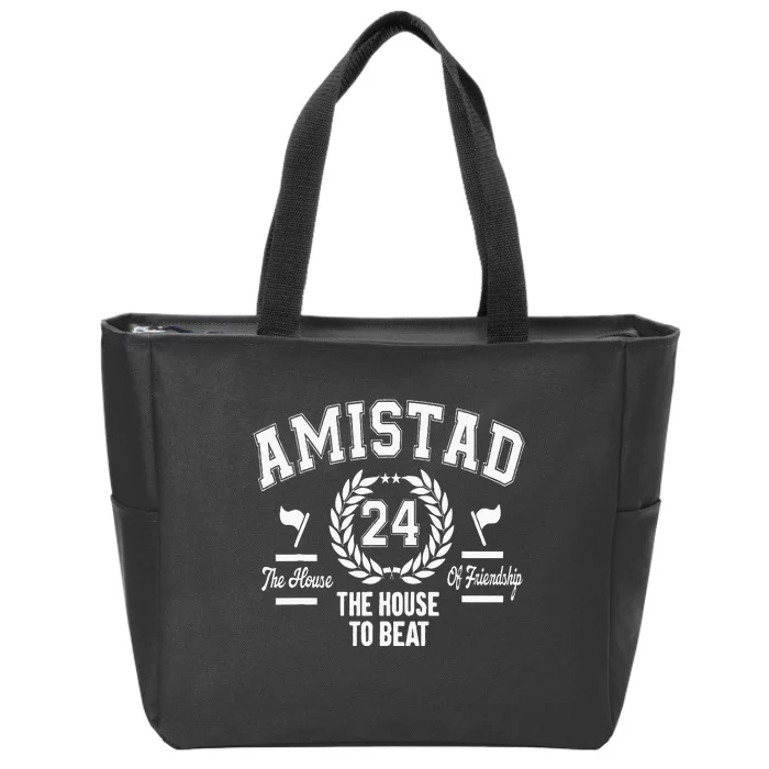 Amistad House Of Friendship House Friendship School Spirit Zip Tote Bag