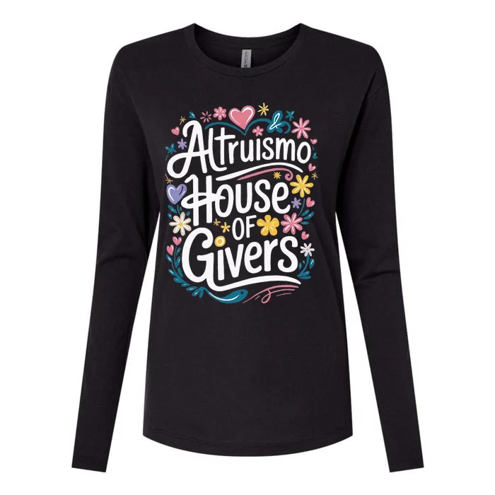 Altruismo House Of Givers School Spirit Womens Cotton Relaxed Long Sleeve T-Shirt