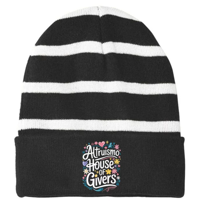 Altruismo House Of Givers School Spirit Striped Beanie with Solid Band