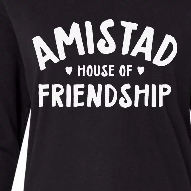 Amistad House Of Friendship Gift Womens Cotton Relaxed Long Sleeve T-Shirt