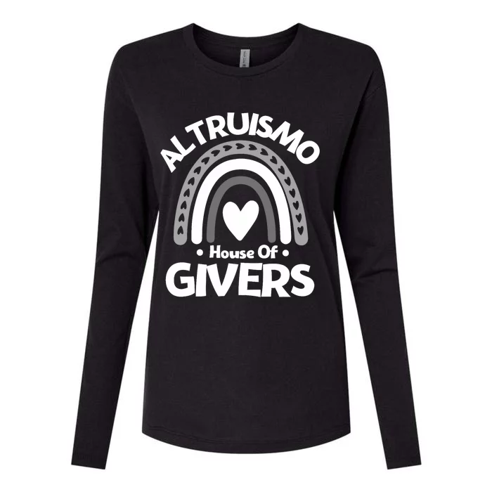 Altruismo House Of Givers Vintage Rainbow Spirit Womens Cotton Relaxed Long Sleeve T-Shirt