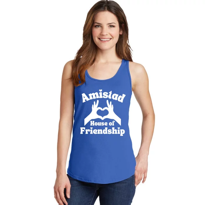 Amistad House Of Friendship Hand Heart Ladies Essential Tank