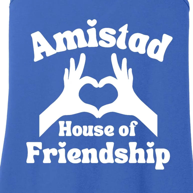 Amistad House Of Friendship Hand Heart Ladies Essential Tank