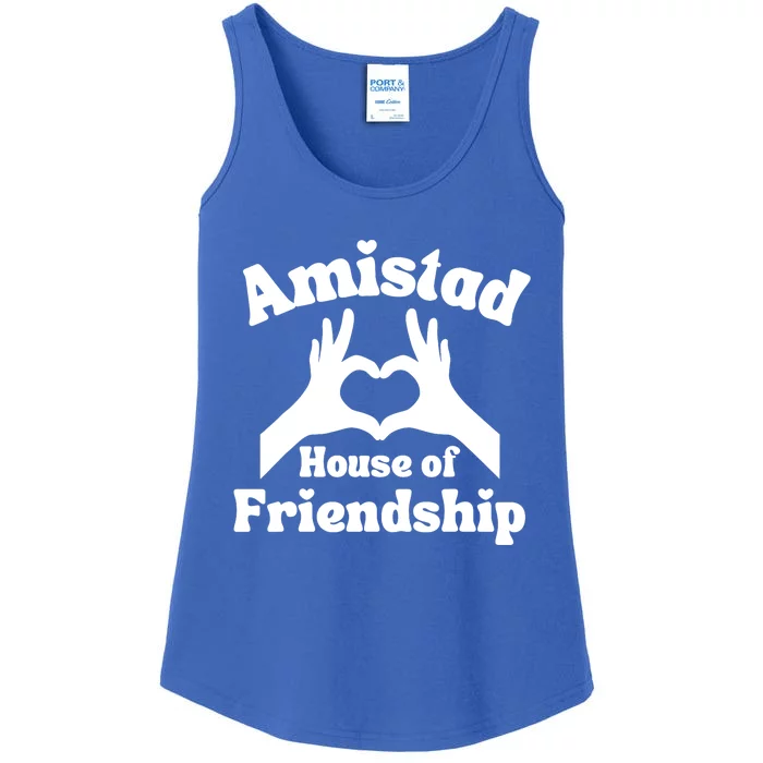 Amistad House Of Friendship Hand Heart Ladies Essential Tank