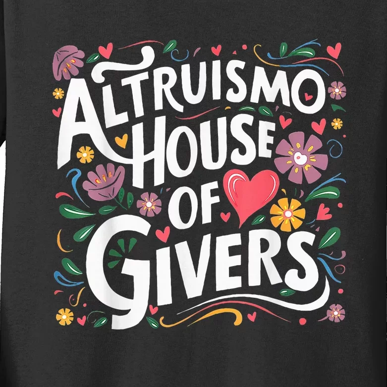 Altruismo House Of Givers Rca Givers School Spirit Kids Long Sleeve Shirt