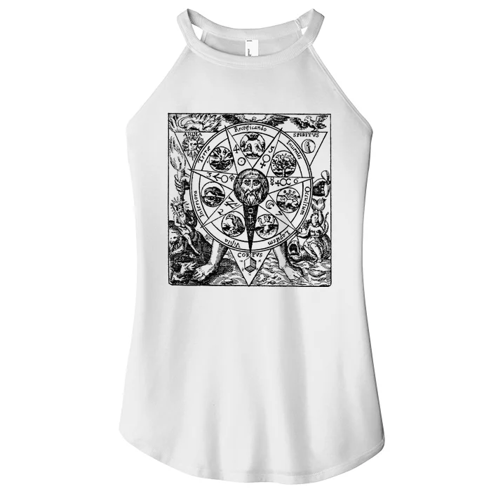 Alchemy Hermeticism Occult Magic Magick Graphic Tee Women’s Perfect Tri Rocker Tank