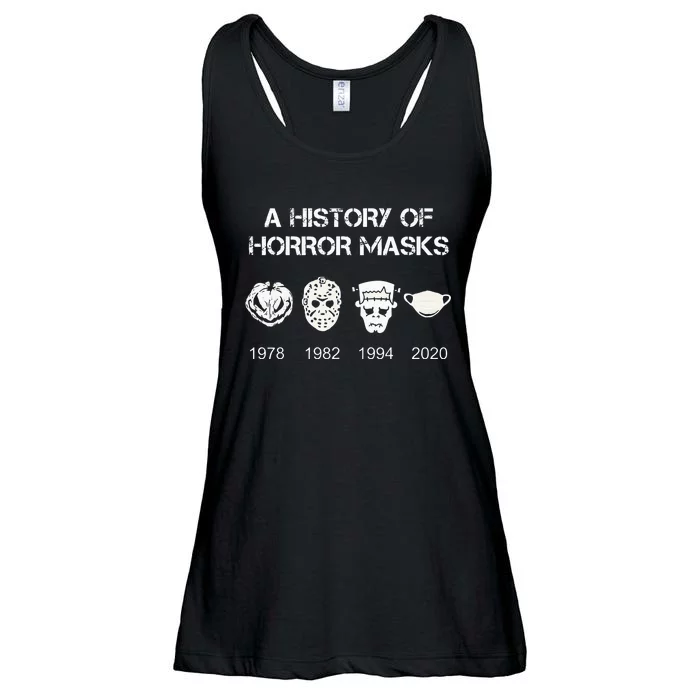 A History Of Horror Masks Halloween & Movie Gift Ladies Essential Flowy Tank