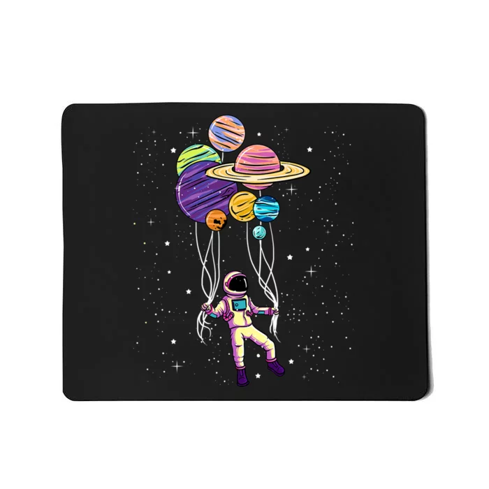 Astronaut Holding Planet Balloons STEM Kids Mousepad