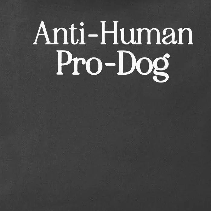 Anti Human Pro Dog Zip Tote Bag