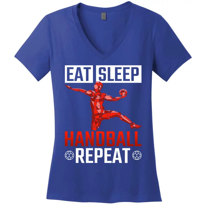 Athlete Handball Player Gift Handball Gift Women's V-Neck T-Shirt