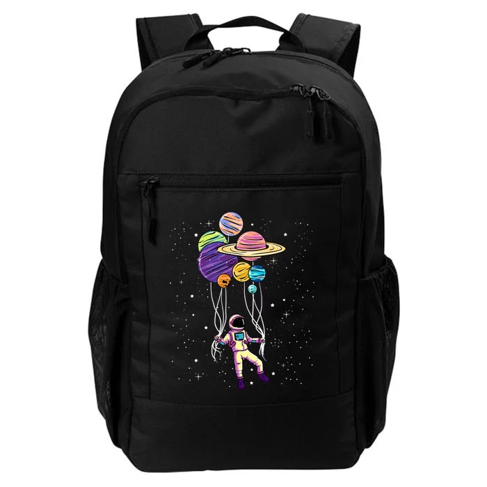 Astronaut Holding Planet Balloons STEM Kids Daily Commute Backpack