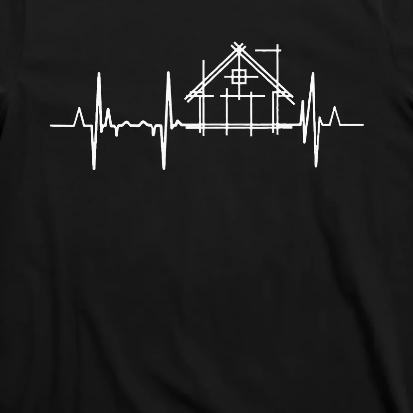 Architect Heartbeat Pulse Line Architecture T-Shirt