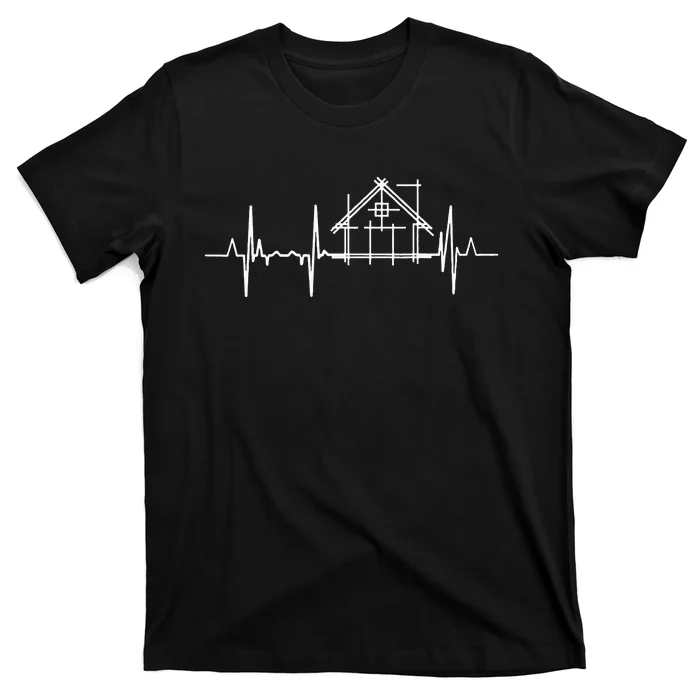 Architect Heartbeat Pulse Line Architecture T-Shirt