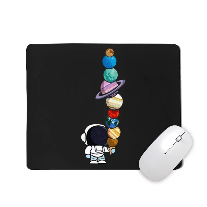 Astronaut Holding Planet Icecream Mousepad