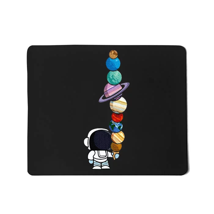 Astronaut Holding Planet Icecream Mousepad