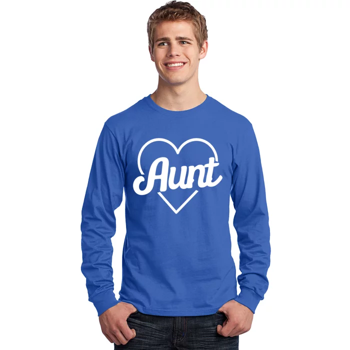 Aunt Heart Pocket Cute Gift Long Sleeve Shirt