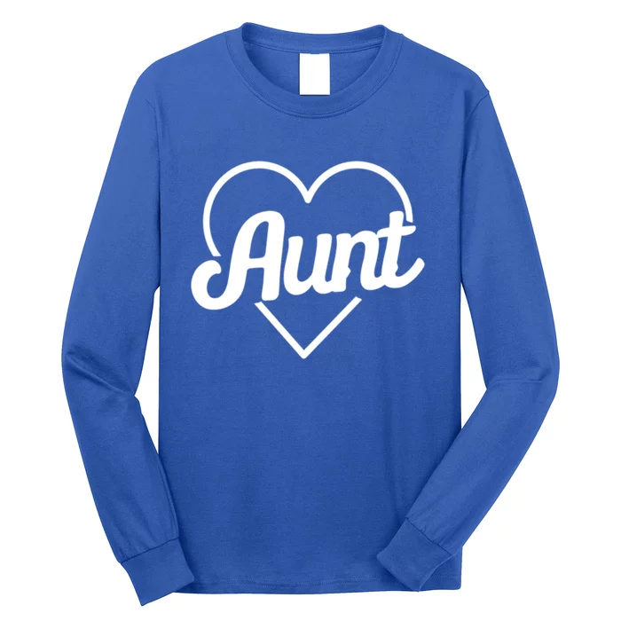 Aunt Heart Pocket Cute Gift Long Sleeve Shirt