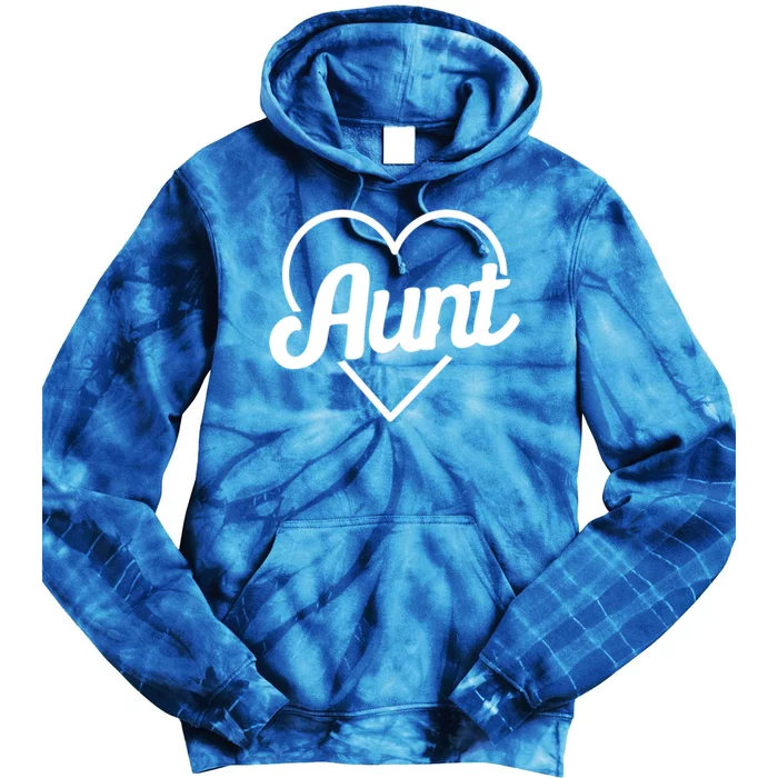 Aunt Heart Pocket Cute Gift Tie Dye Hoodie