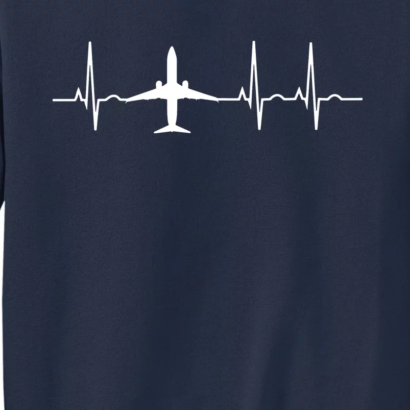 Airplane Heartbeat Pilot Flying Cool Aviator Sweatshirt