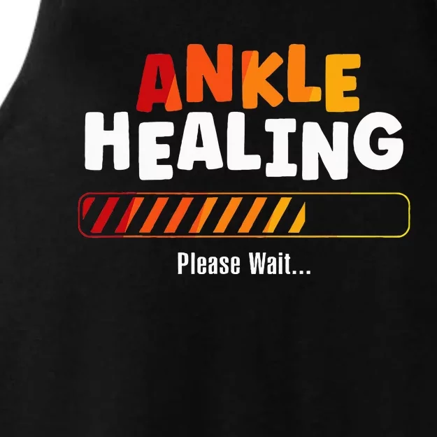 Ankle Healing Please Wait Broken Ankle Ladies Tri-Blend Wicking Tank