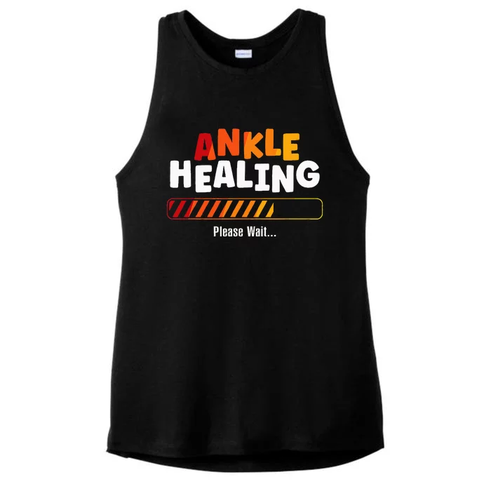 Ankle Healing Please Wait Broken Ankle Ladies Tri-Blend Wicking Tank