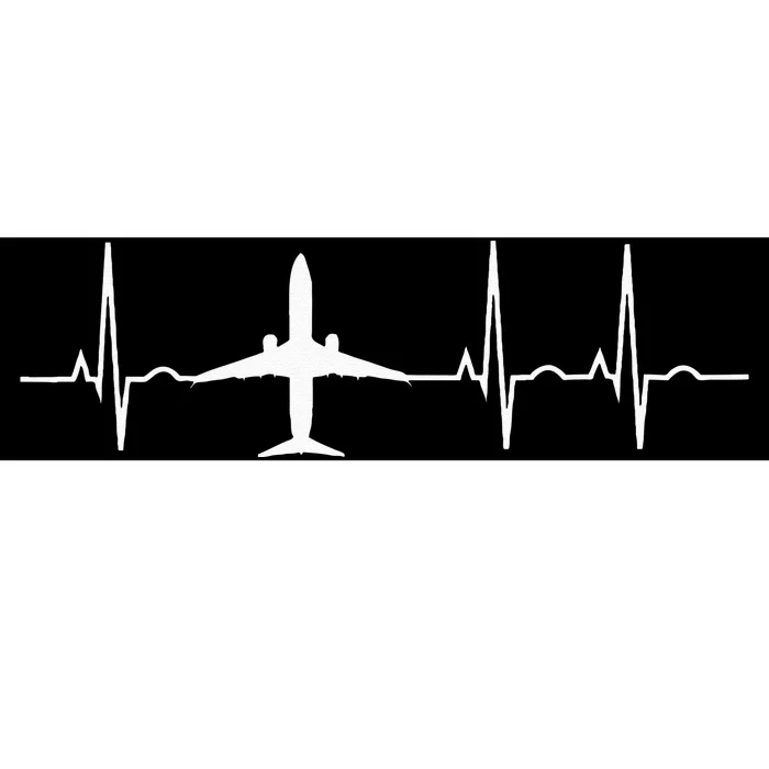 Airplane Heartbeat Pilot Flying Cool Aviator Bumper Sticker