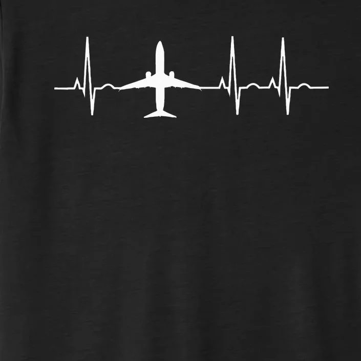 Airplane Heartbeat Pilot Flying Cool Aviator ChromaSoft Performance T-Shirt