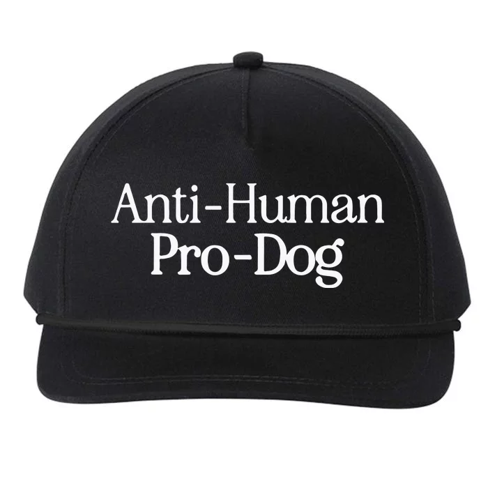 Anti Human Pro Dog Snapback Five-Panel Rope Hat