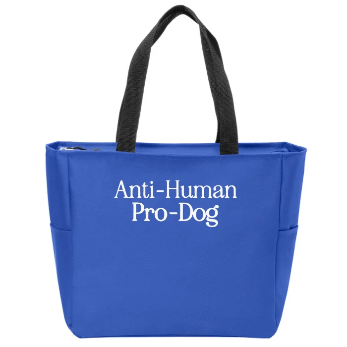 Anti Human Pro Dog Zip Tote Bag