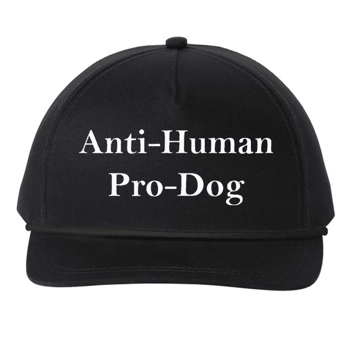 Anti Human Pro Dog Snapback Five-Panel Rope Hat