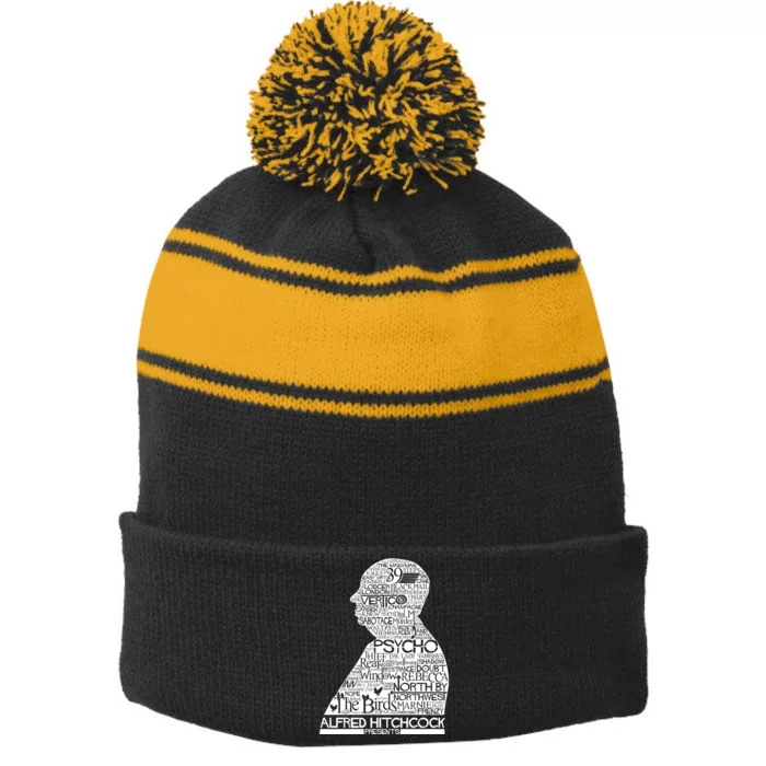 Alfred Hitchcock Presents... Stripe Pom Pom Beanie