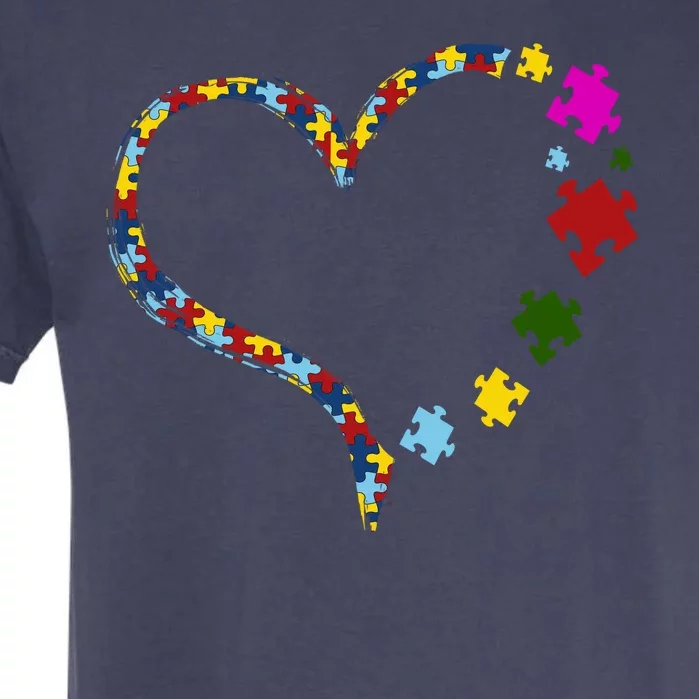 Autism Heart Puzzle Piece Garment-Dyed Heavyweight T-Shirt