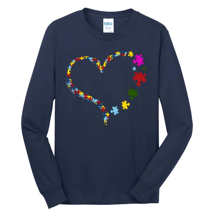 Autism Heart Puzzle Piece Tall Long Sleeve T-Shirt