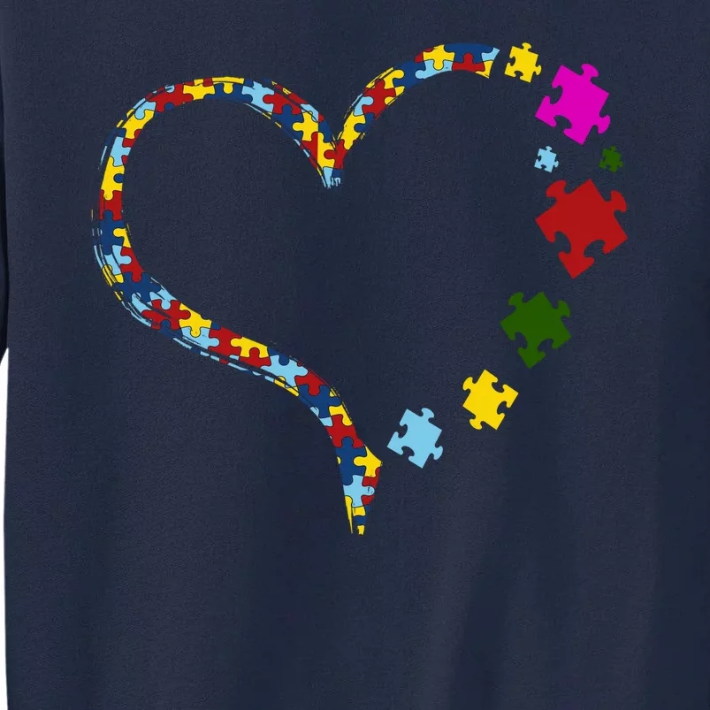 Autism Heart Puzzle Piece Tall Sweatshirt