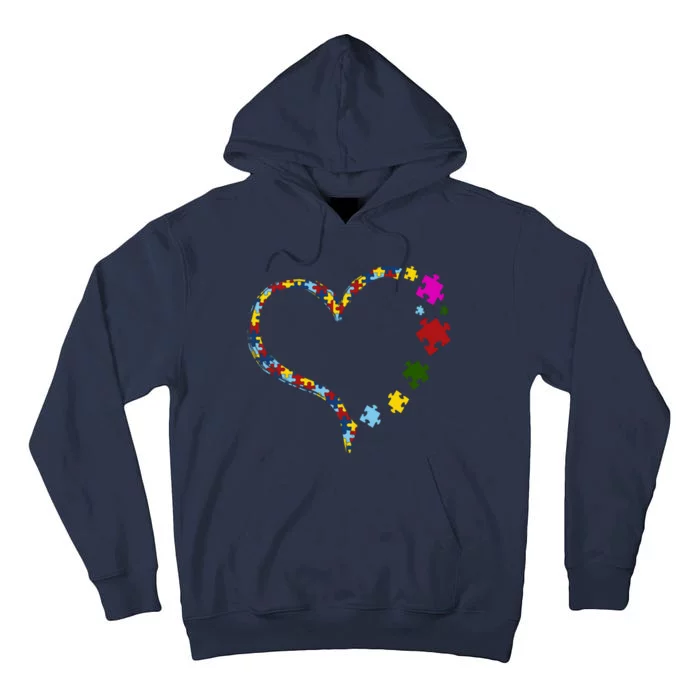 Autism Heart Puzzle Piece Tall Hoodie