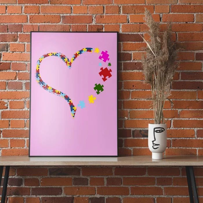 Autism Heart Puzzle Piece Poster