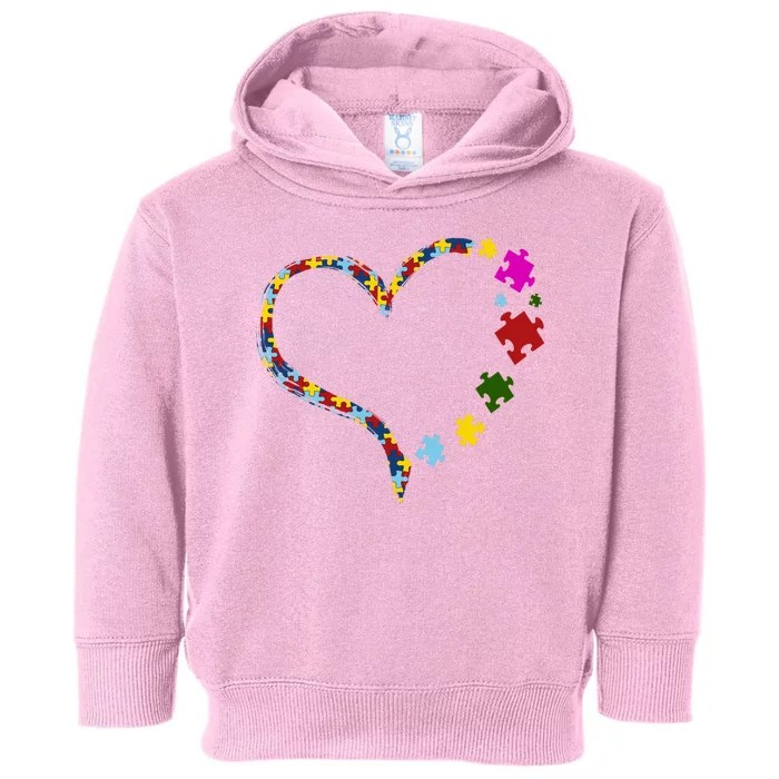 Autism Heart Puzzle Piece Toddler Hoodie