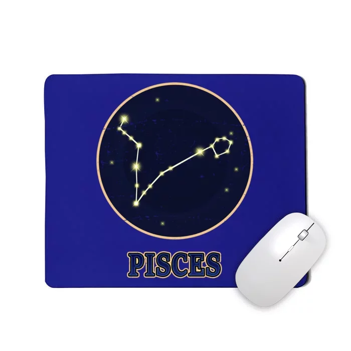 Ascendant Horoscope Pisces Zodiac Sign Constellation Fish Great Gift Mousepad