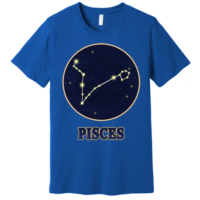 Ascendant Horoscope Pisces Zodiac Sign Constellation Fish Great Gift Premium T-Shirt