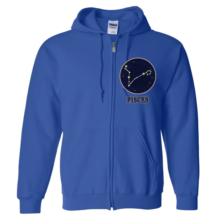 Ascendant Horoscope Pisces Zodiac Sign Constellation Fish Great Gift Full Zip Hoodie