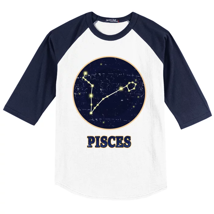 Ascendant Horoscope Pisces Zodiac Sign Constellation Fish Great Gift Baseball Sleeve Shirt