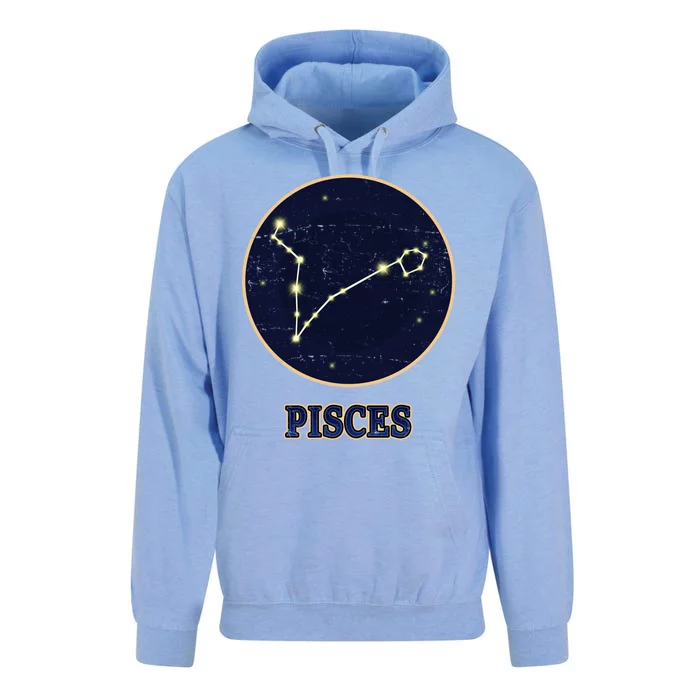 Ascendant Horoscope Pisces Zodiac Sign Constellation Fish Great Gift Unisex Surf Hoodie